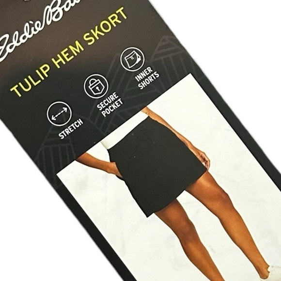 NEW Eddie Bauer Ladies' Tulip Hem Skort Black - Size L - Picture 5 of 12